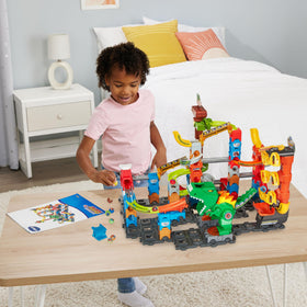 VTech Marble Rush color-coded blocks support easy builds and STEAM exploration.