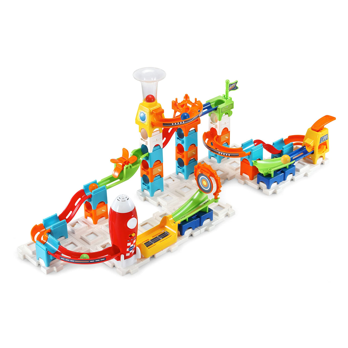 VTech Marble Rush Launchpad includes 10 marbles for lively race action.