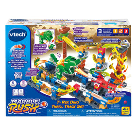 VTech Marble Rush magnetic zipline adds a fast glide across tracks.