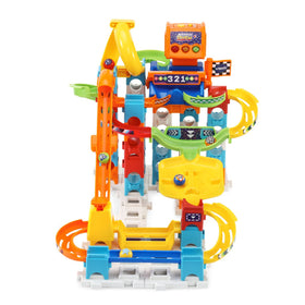 VTech Marble Rush Raceway age-4-plus design supports family play.