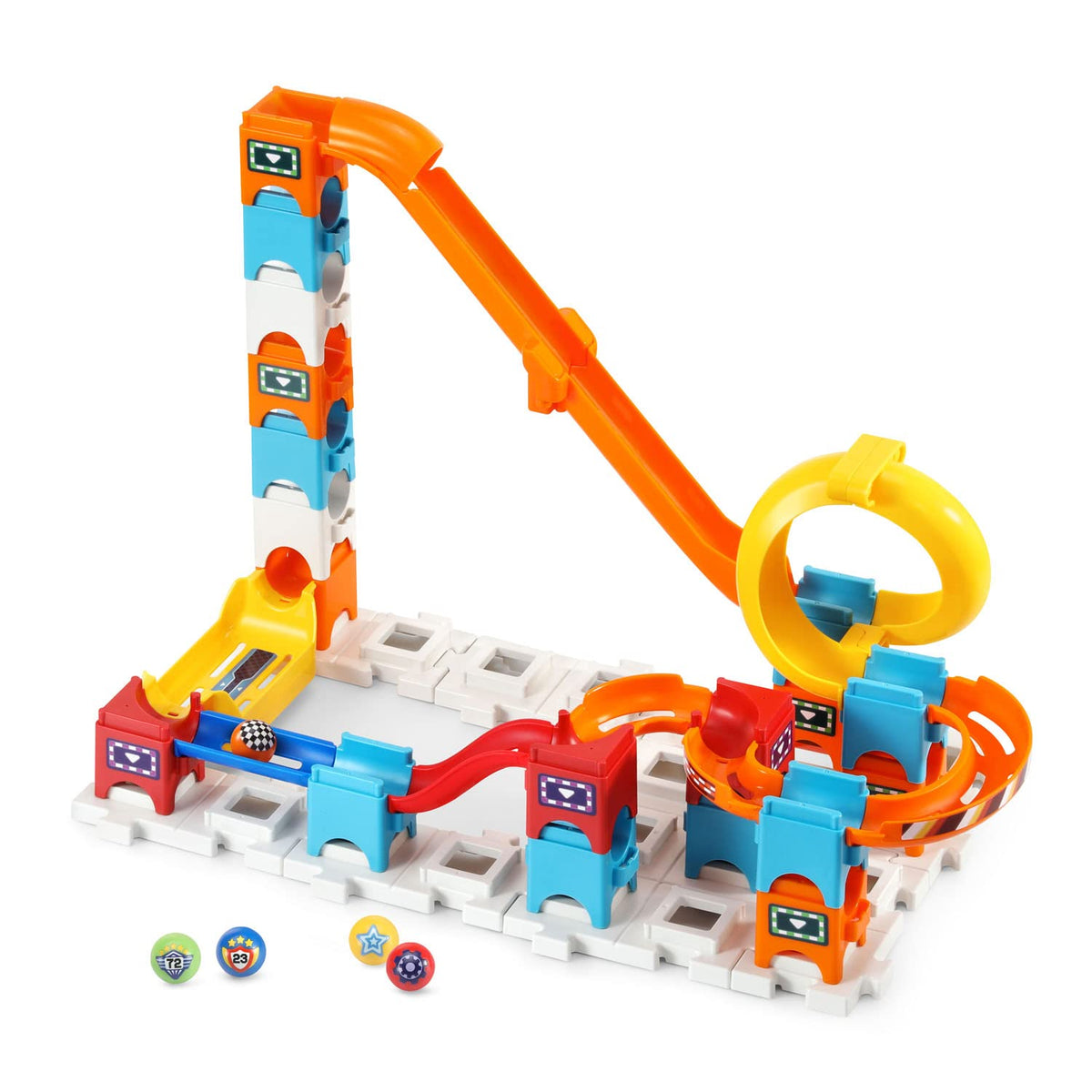 VTech Marble Rush Raceway fast tracks encourage smooth marble movement.