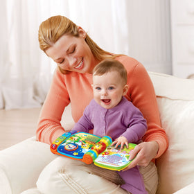 VTech Musical Rhymes Book five piano keys introduce colors and sounds.