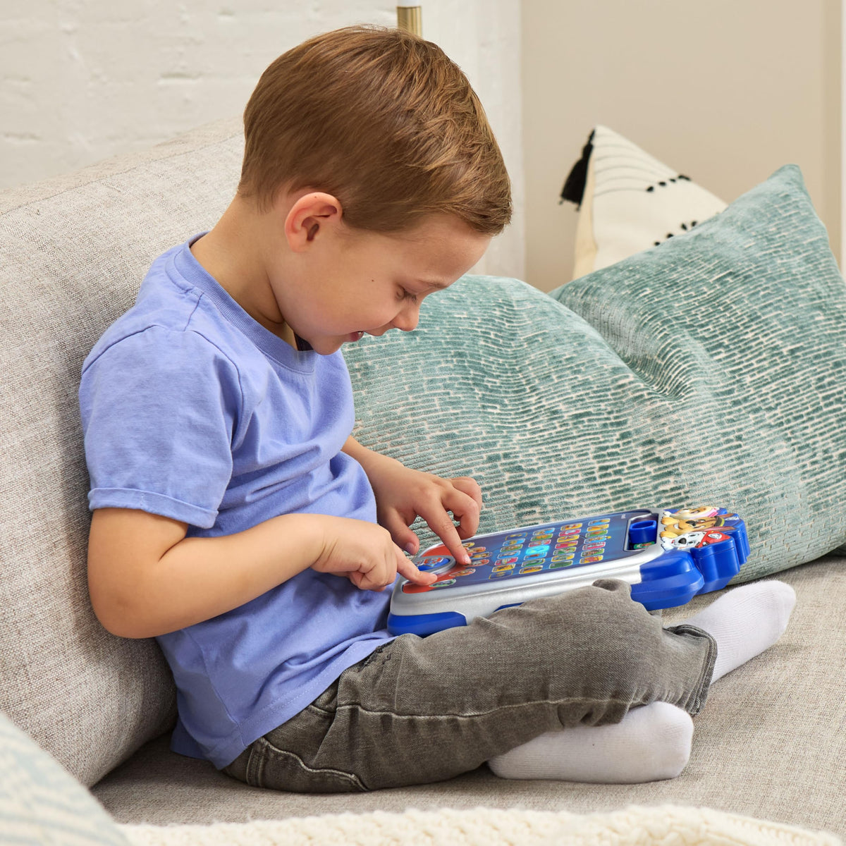 VTech Pup Pad character buttons spell each pup's name