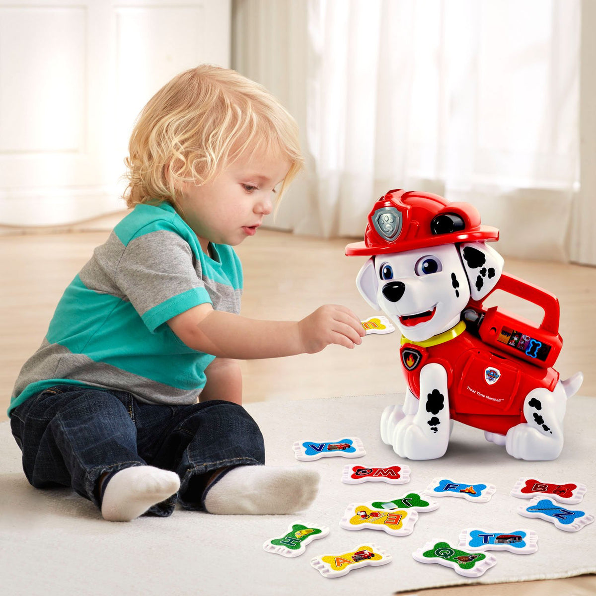 VTech Paw Patrol Treat Time Marshall active in letter mode for phonics