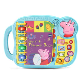 VTech Peppa Pig Learn and Discover Book blue cover invites early storytelling for toddlers