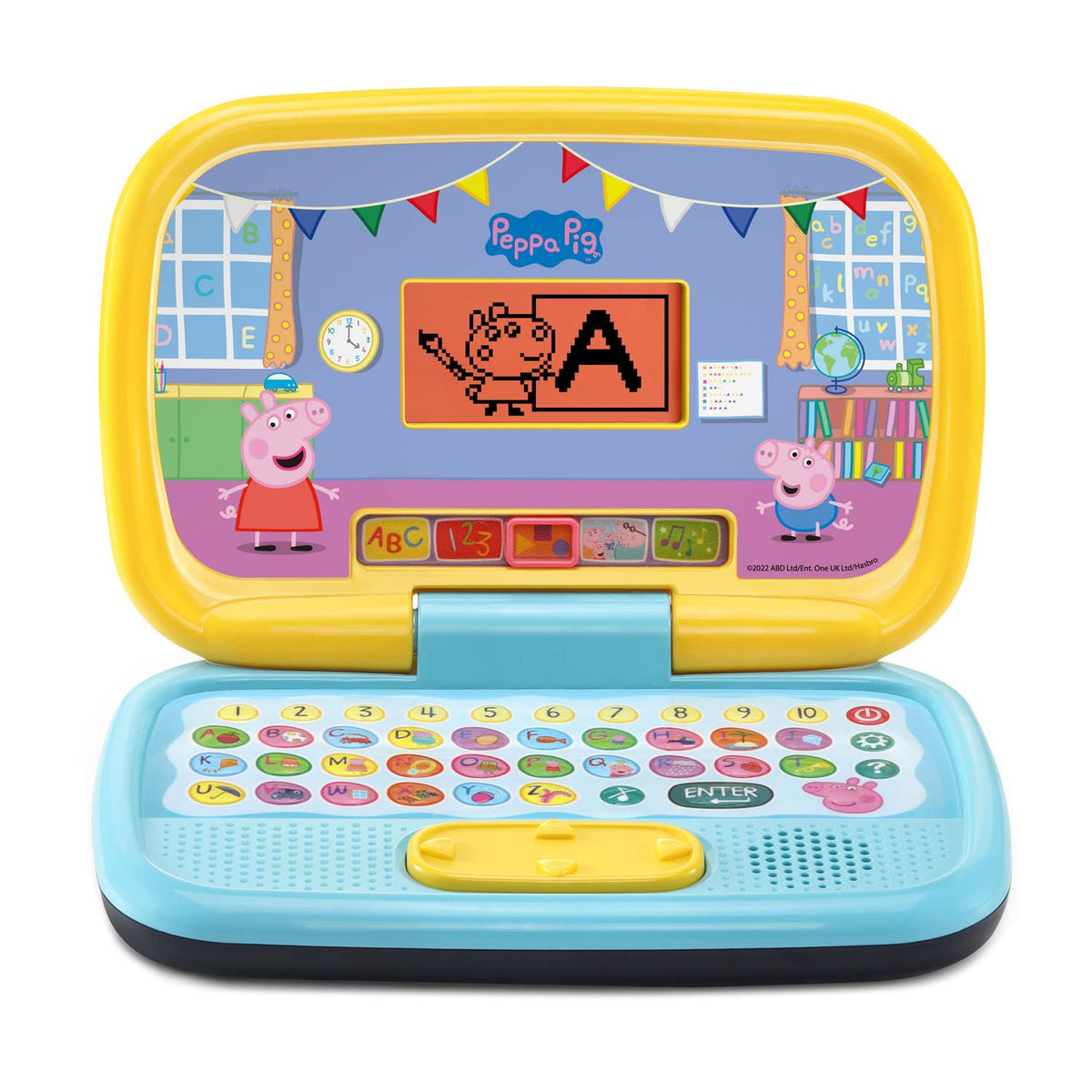 VTech Peppa Pig Play Smart Laptop front view for engaging pretend play