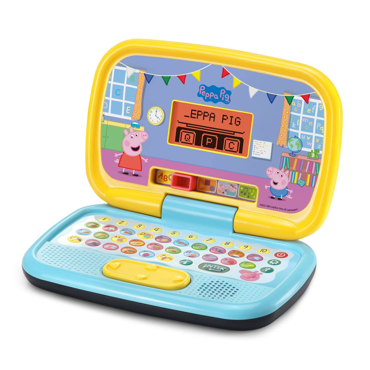VTech Peppa Pig Play Smart Laptop showing number buttons for counting practice