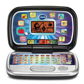 VTech Play Smart Preschool Laptop black front view for engaging early learning