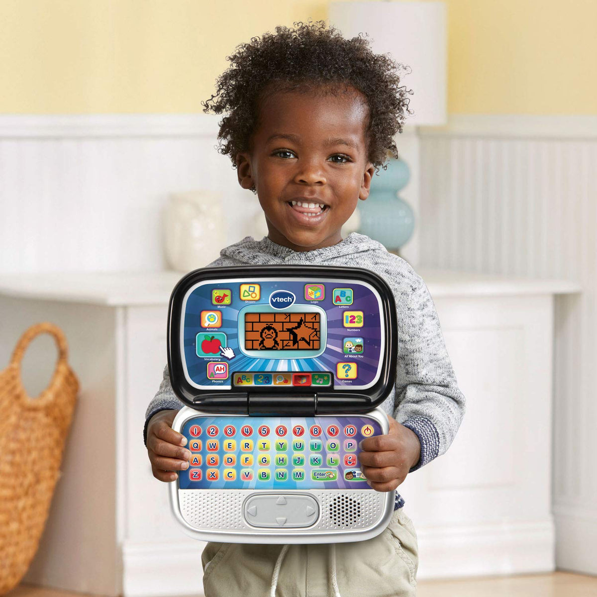 Personalization feature of the VTech Play Smart Preschool Laptop lets you add a name and avatar