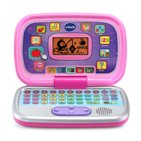 VTech Play Smart Preschool Laptop pink front view promotes engaging early learning
