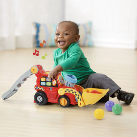 VTech Pop-a-Balls bulldozer demo batteries included for quick setup