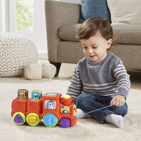 VTech Pop and Sing Animal Train crawl-to-play encourages little walkers