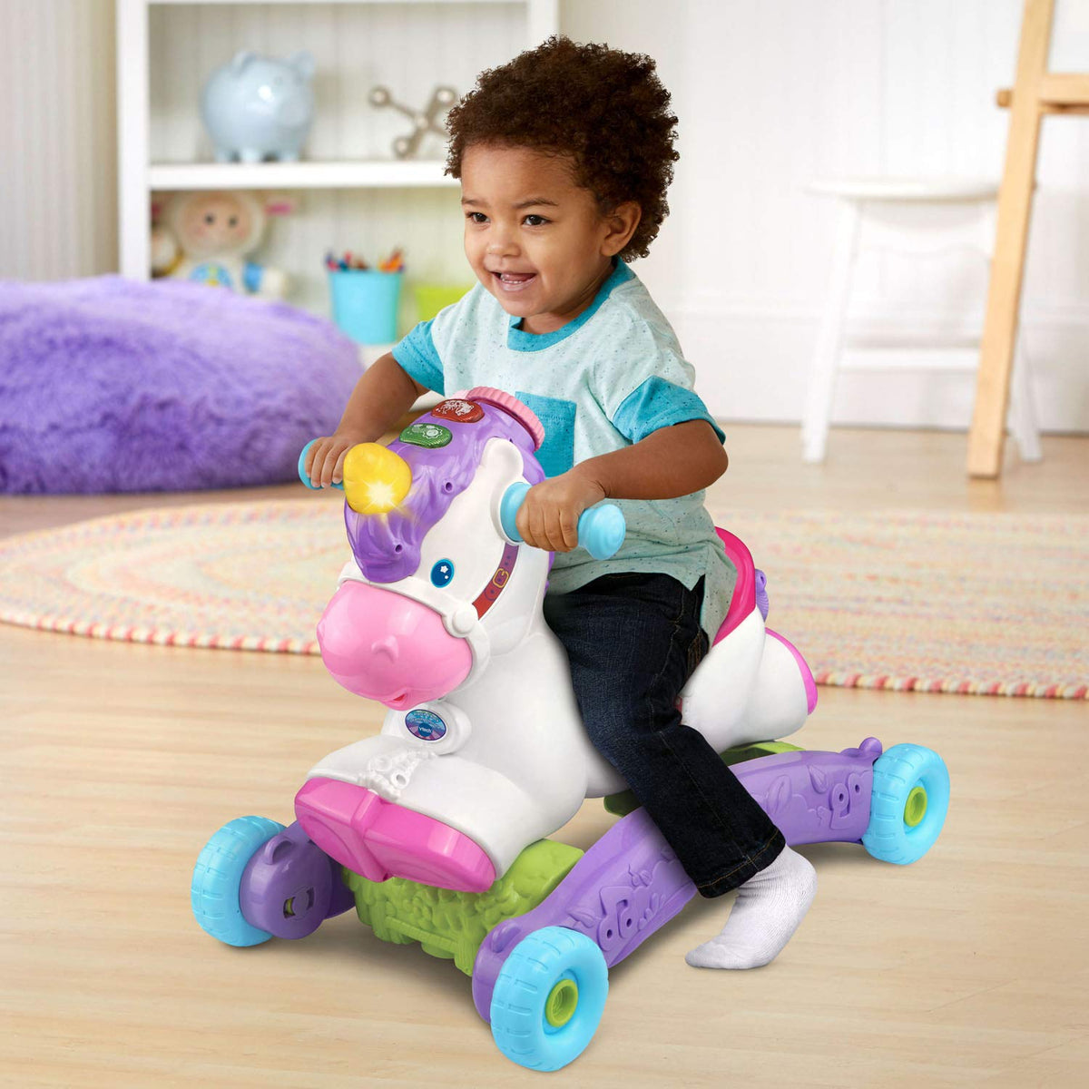 Bead wheel spins to trigger sounds and short tunes.