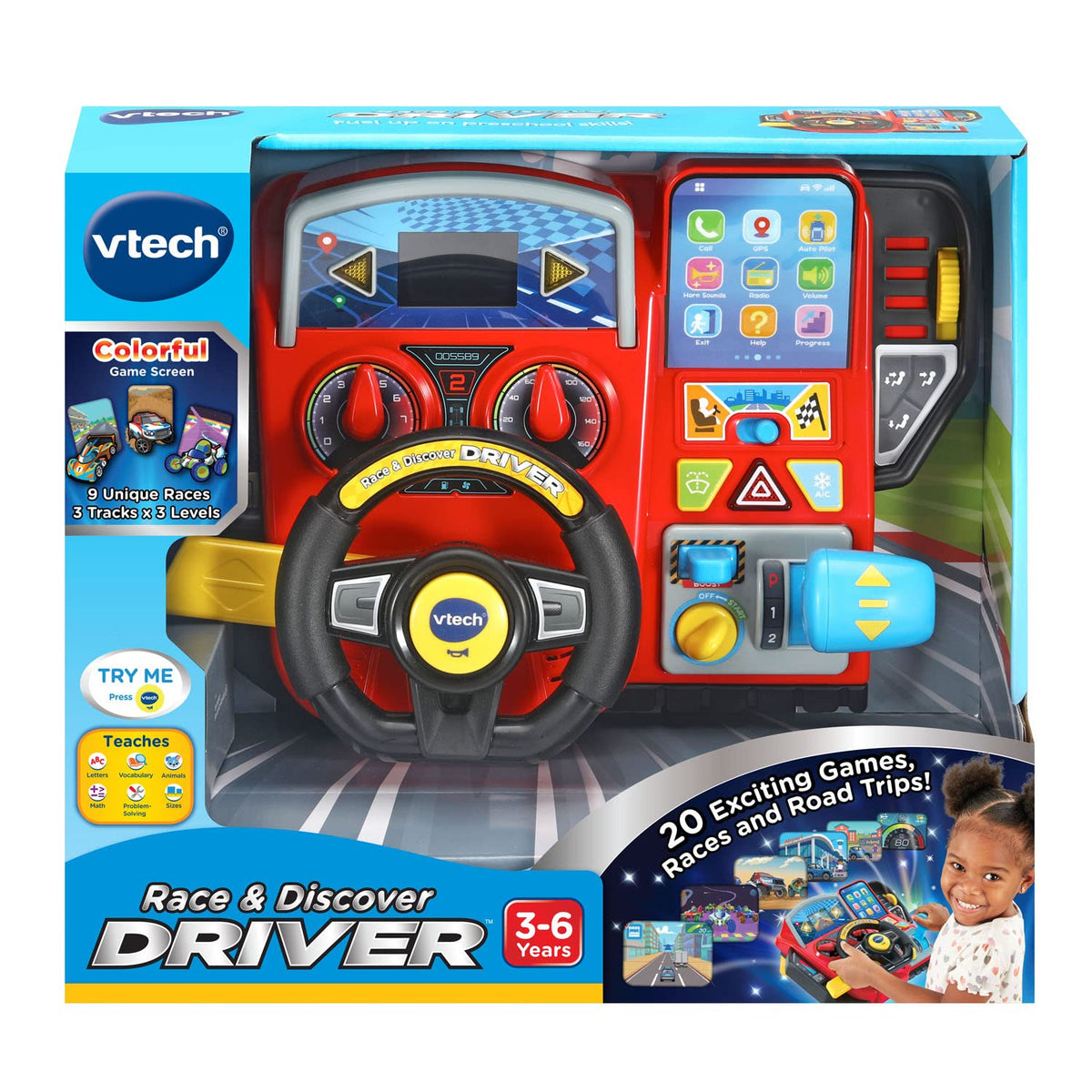 VTech Race and Discover Driver town destinations for themed learning opportunities