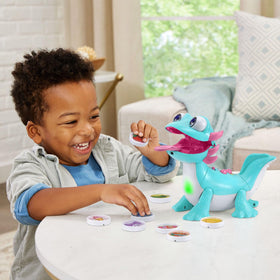 VTech Sandy Snacks-a-Lot responds to head pats and back-button songs.