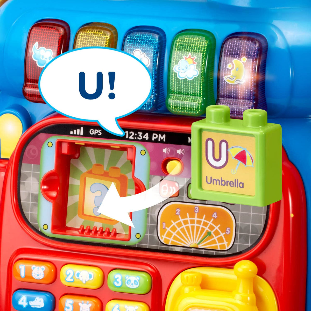 VTech Alphabet Train blue walker mode ready for toddler exploration.