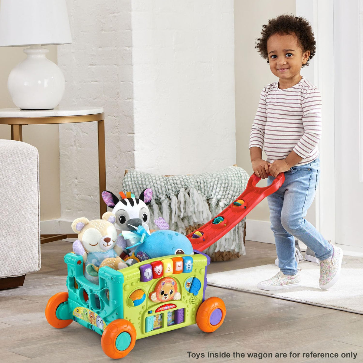 VTech Sort and Discover wagon sliders enhance hand movement and problem solving