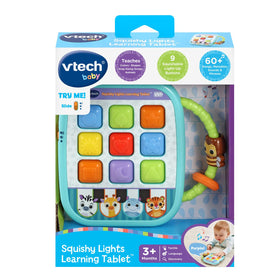 VTech Squishy Lights battery compartment demo; batteries included for show, replace for regular use.