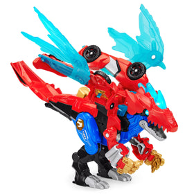 VTech Powerful Dragon formed by Thunder and the Race Car for 2-in-1 play.