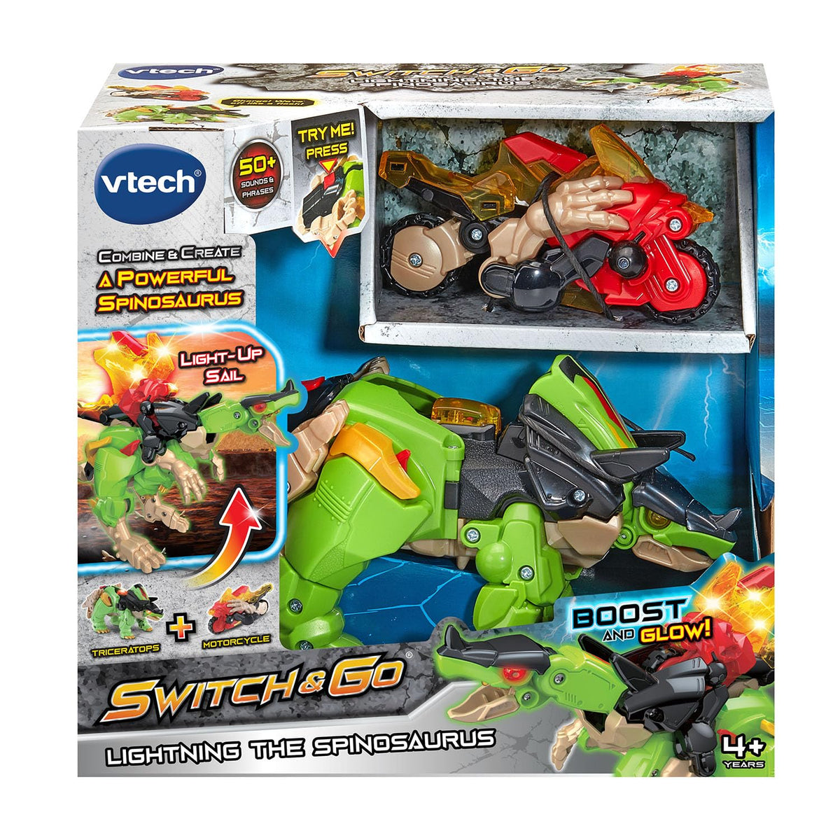 VTech Switch and Go Boost Battery demo included for quick setup.