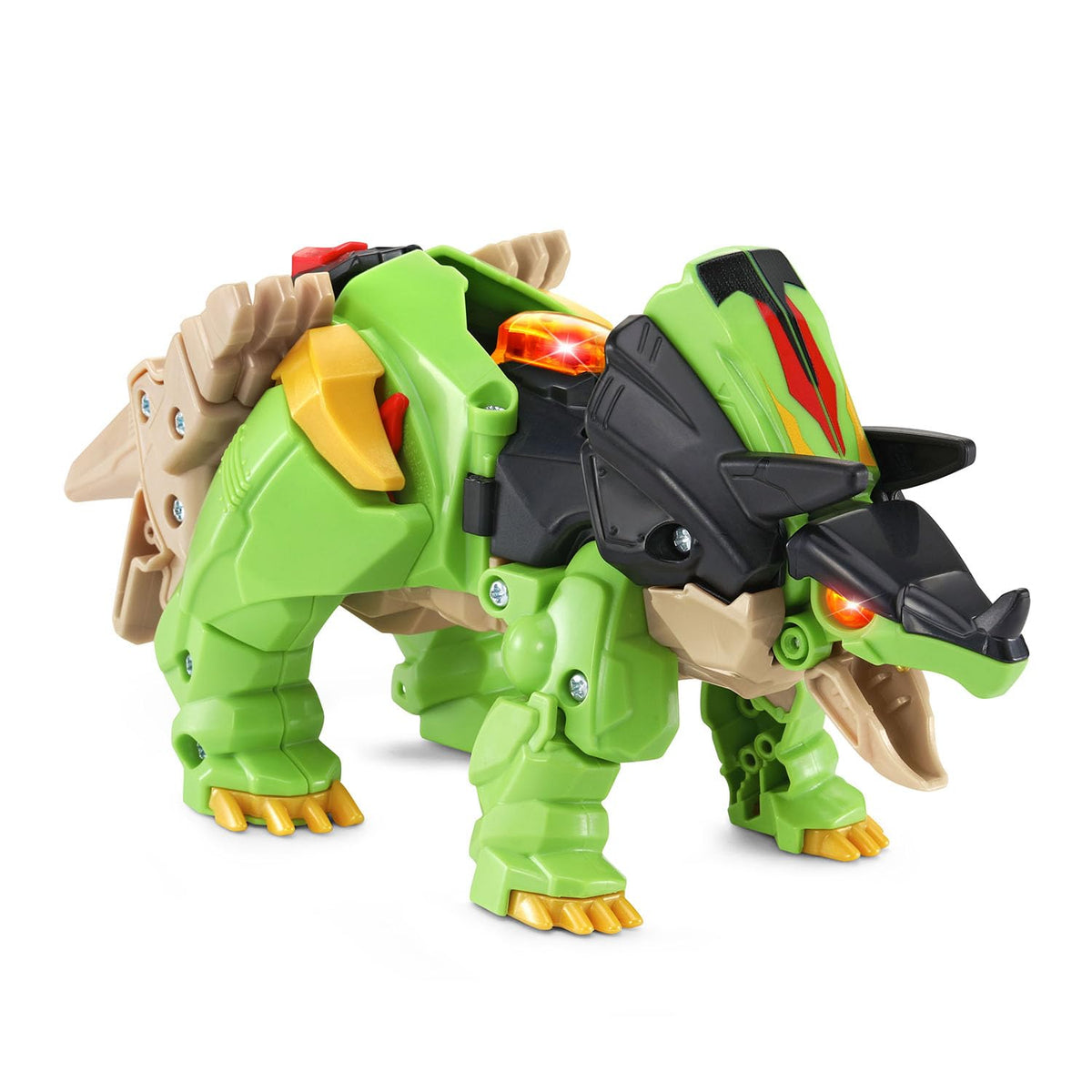 VTech Switch and Go Boost Sail lights up during playtime featuring Lightning Spinosaurus.