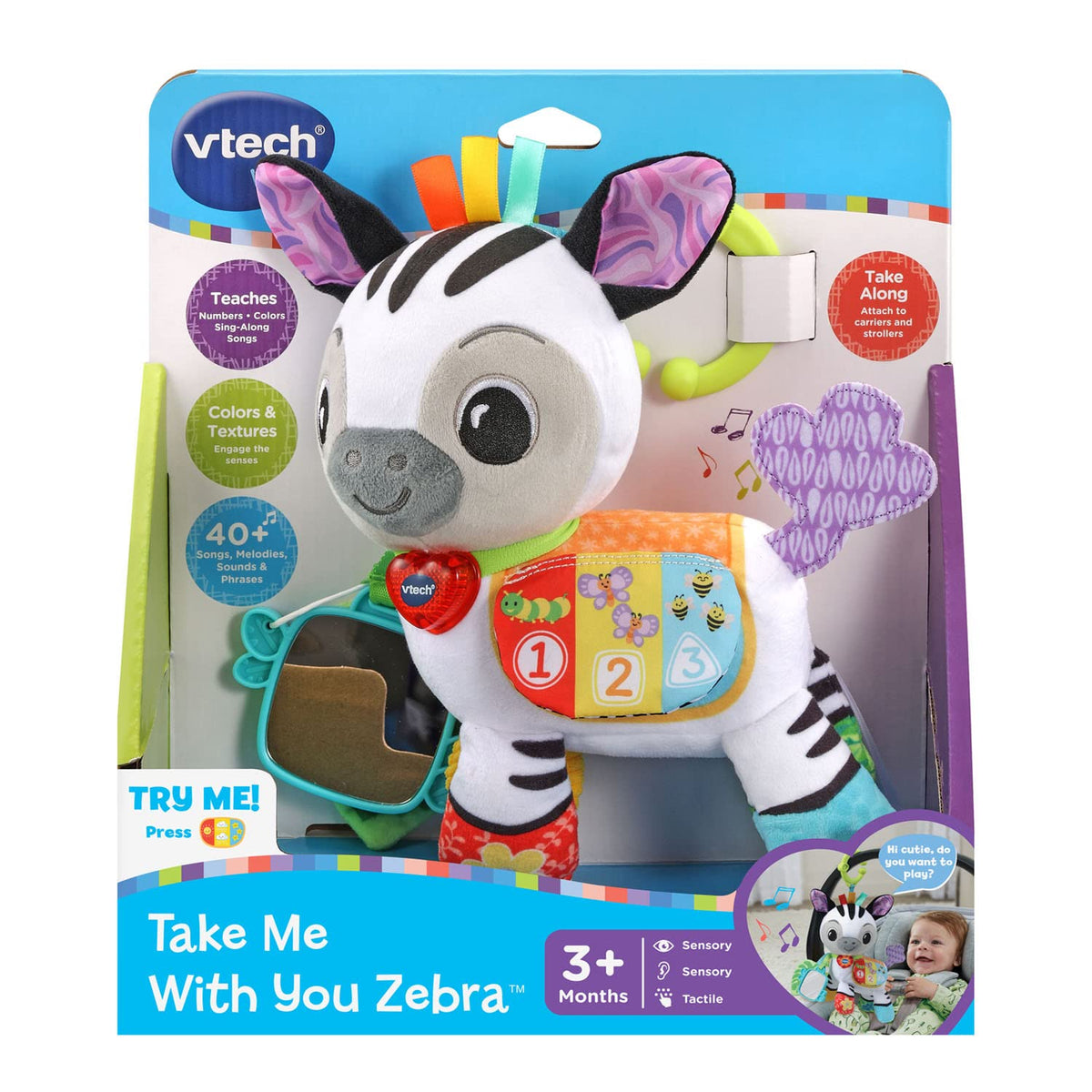 VTech Take Me With You Zebra mirror encourages self-recognition