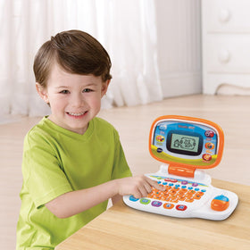 VTech Tote and Go Laptop orange in a bag for portability