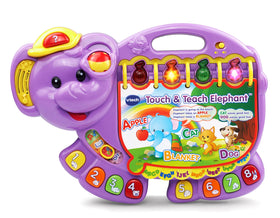 VTech Touch and Teach Elephant Purple cover with bright colors to spark early curiosity
