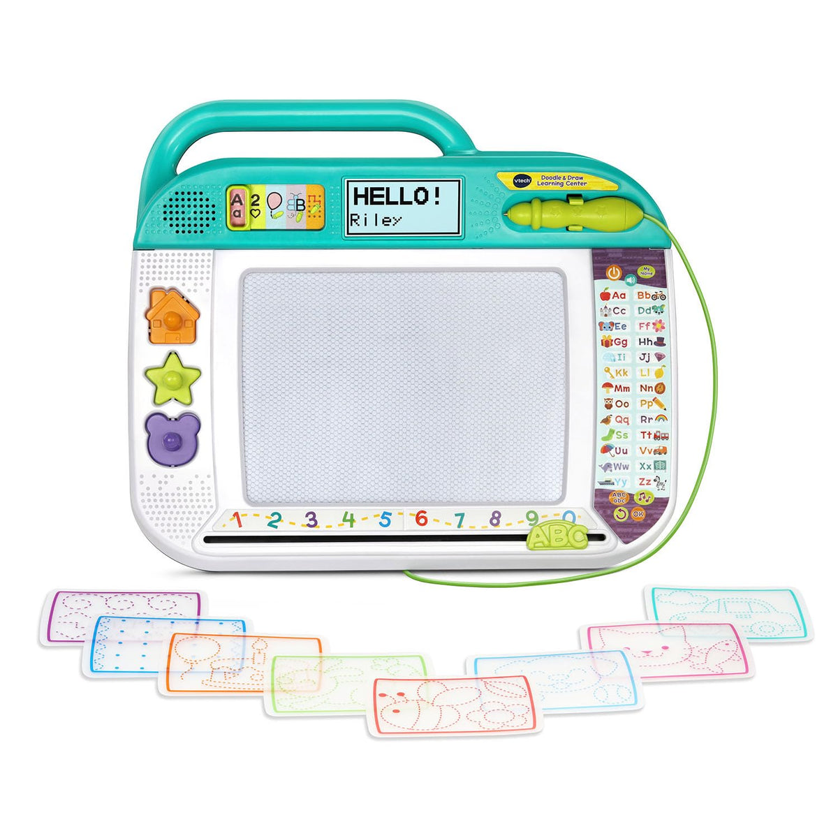 Practice uppercase and lowercase letters alongside numbers 1-10 for early literacy.