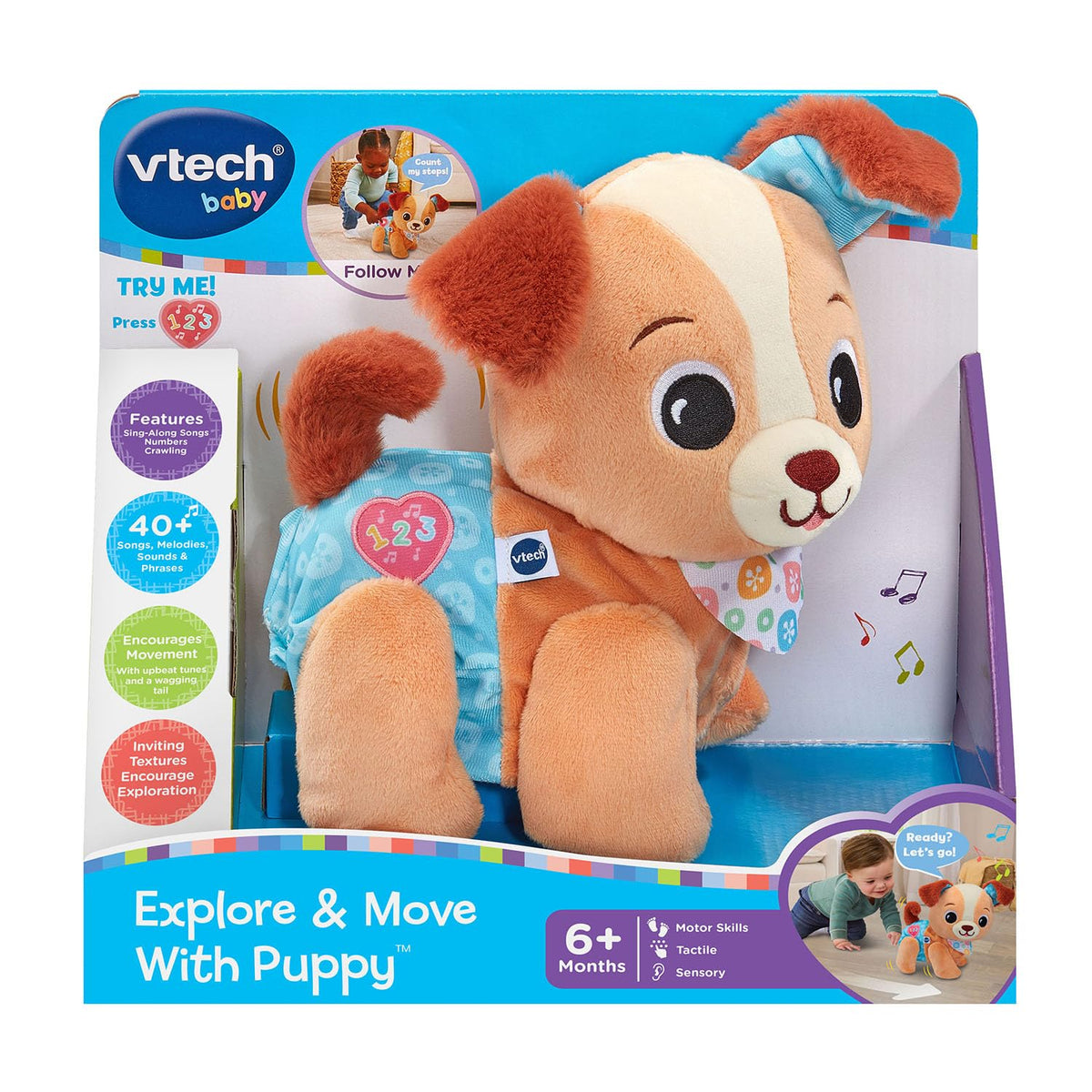 VTech Walking Puppy designed for babies 6 months and older