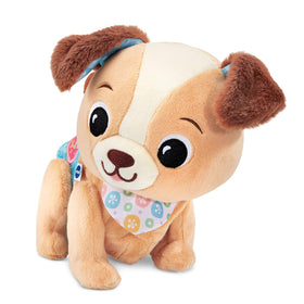 VTech Walking Puppy wags its tail while it moves along for playful engagement