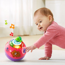VTech Wiggle and Crawl Ball Purple engaging floor play and movement