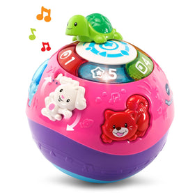 VTech Wiggle and Crawl Ball Purple rolling action encourages crawling