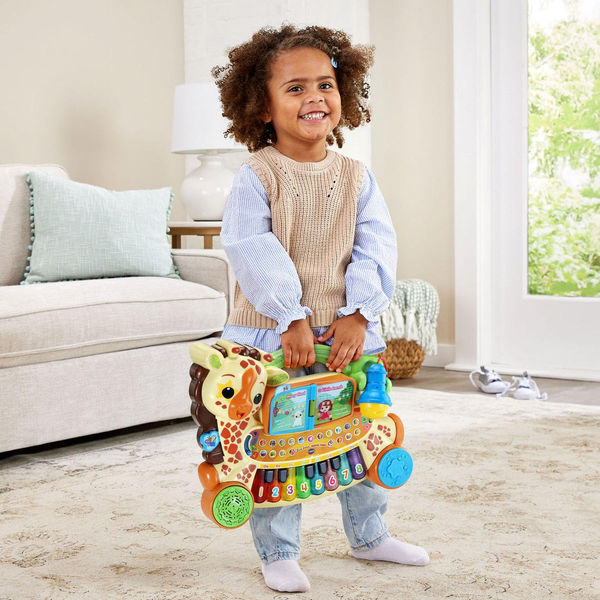 VTech Zoo Jamz Giraffe Piano DJ scratch pad adds fun sound effects