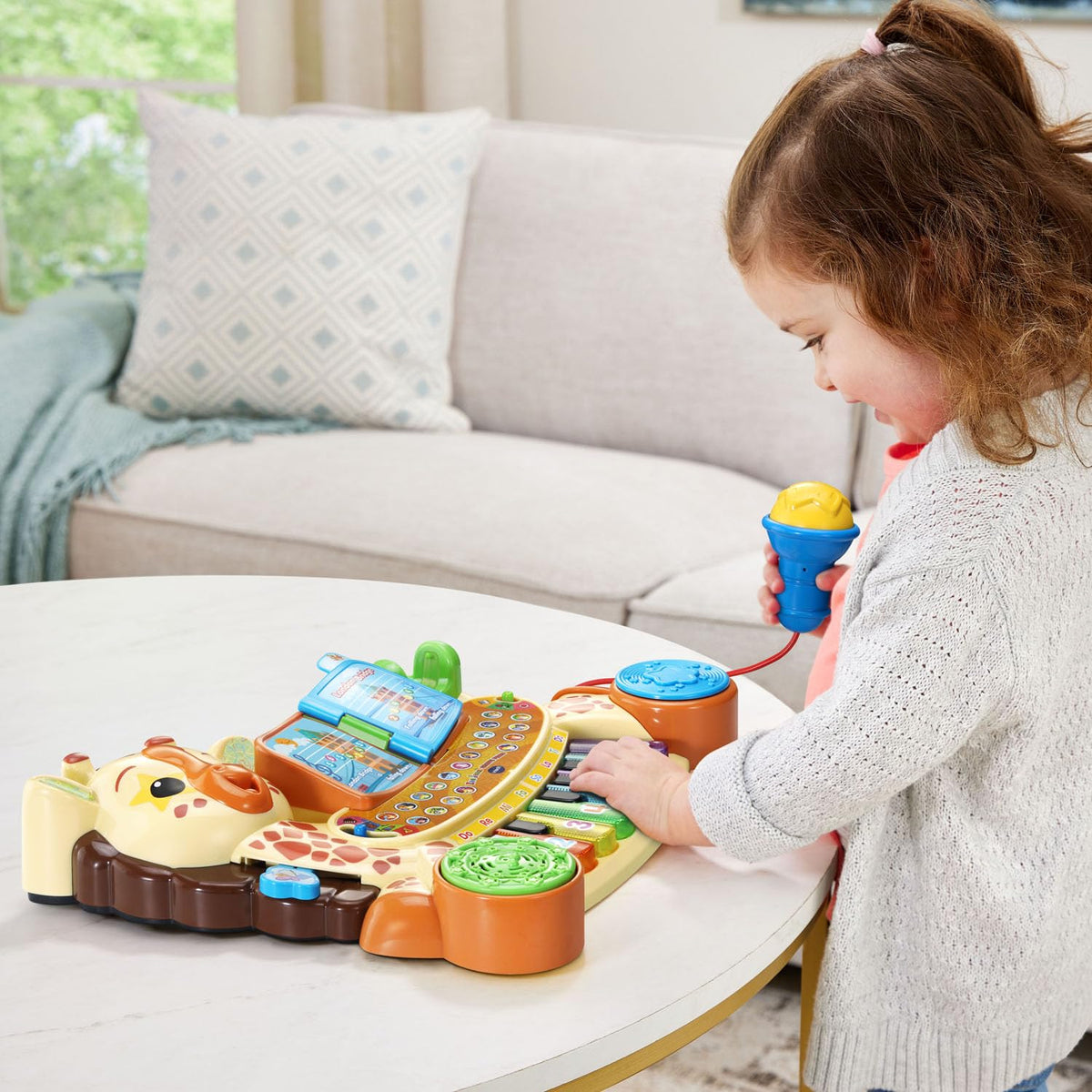 VTech Zoo Jamz Giraffe Piano instrument switch lets kids remix mid-song