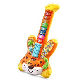 VTech Zoo Jamz Tiger Rock Guitar orange sliding string invites rhythm practice