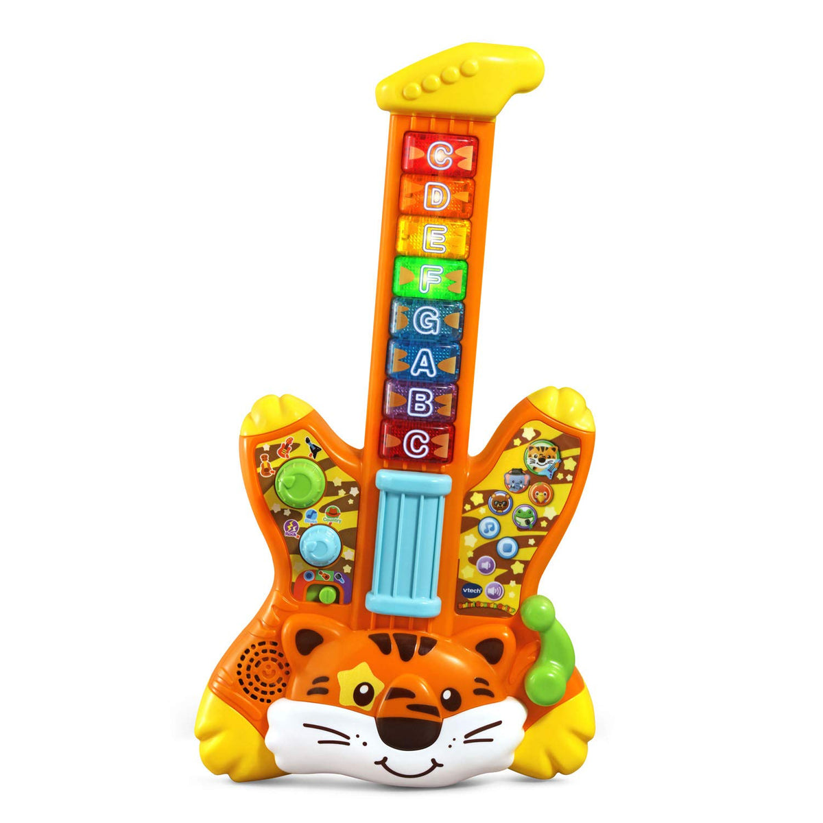 VTech Zoo Jamz Tiger Rock Guitar orange with tiger-buttons for imaginative play