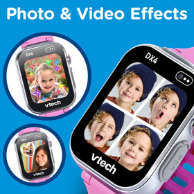 VTech KidiZoom DX4 pink dual cameras for creative photos and videos