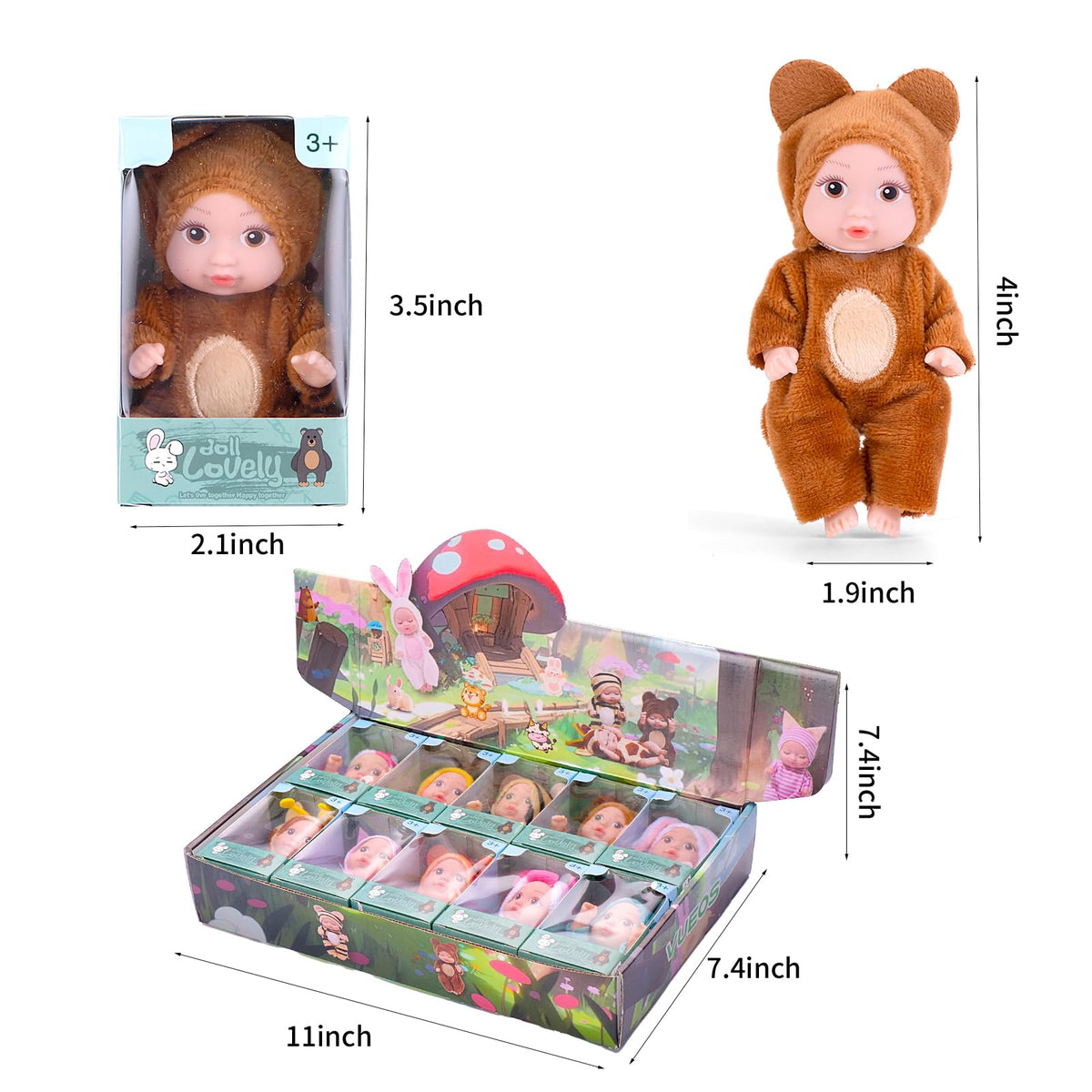 Vueos developmental play toy encourages nurturing through play