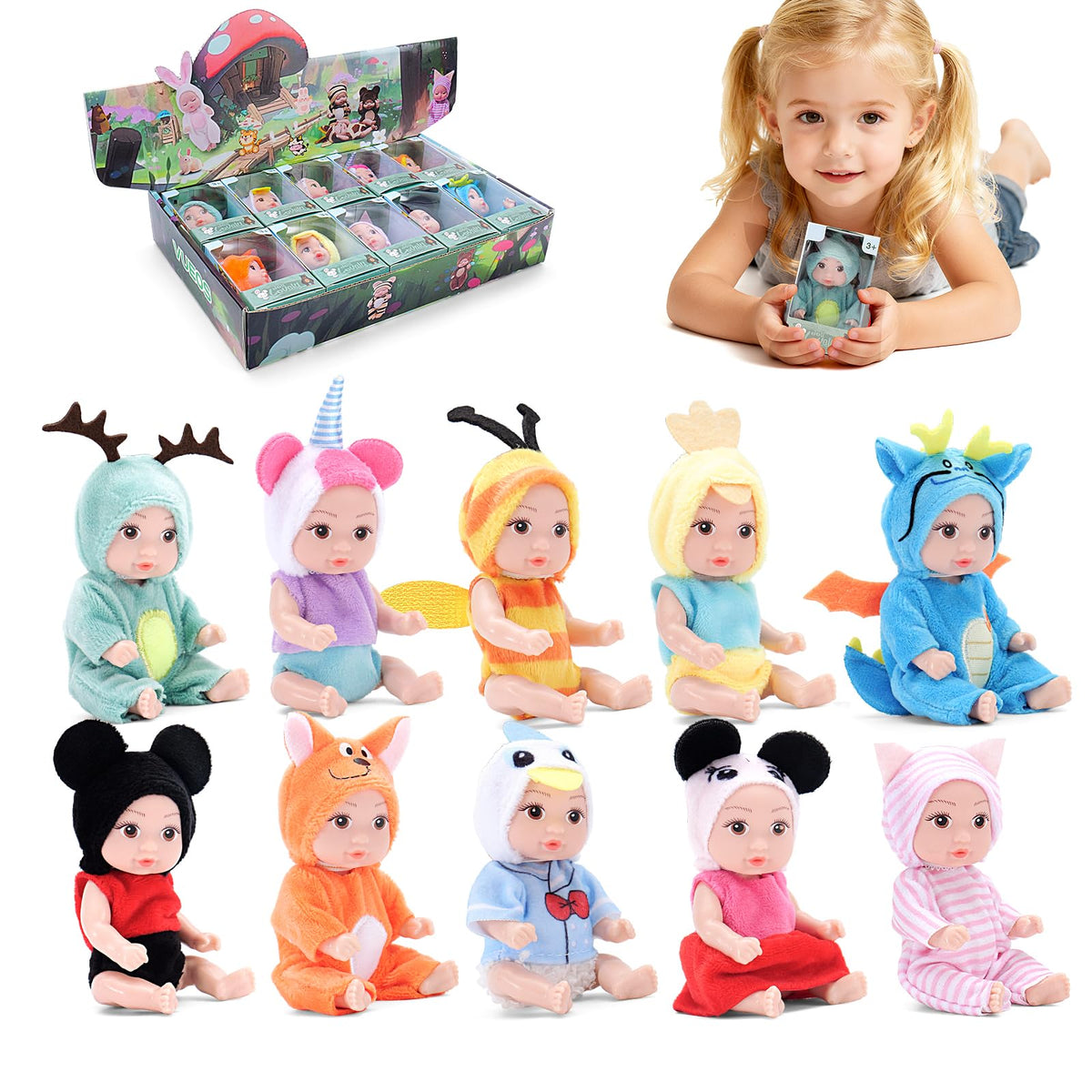 Vueos handmade animal outfits collection for varied dress-up options.
