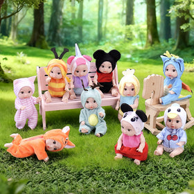 Vueos lightweight dolls travel easily for on-the-go pretend play.