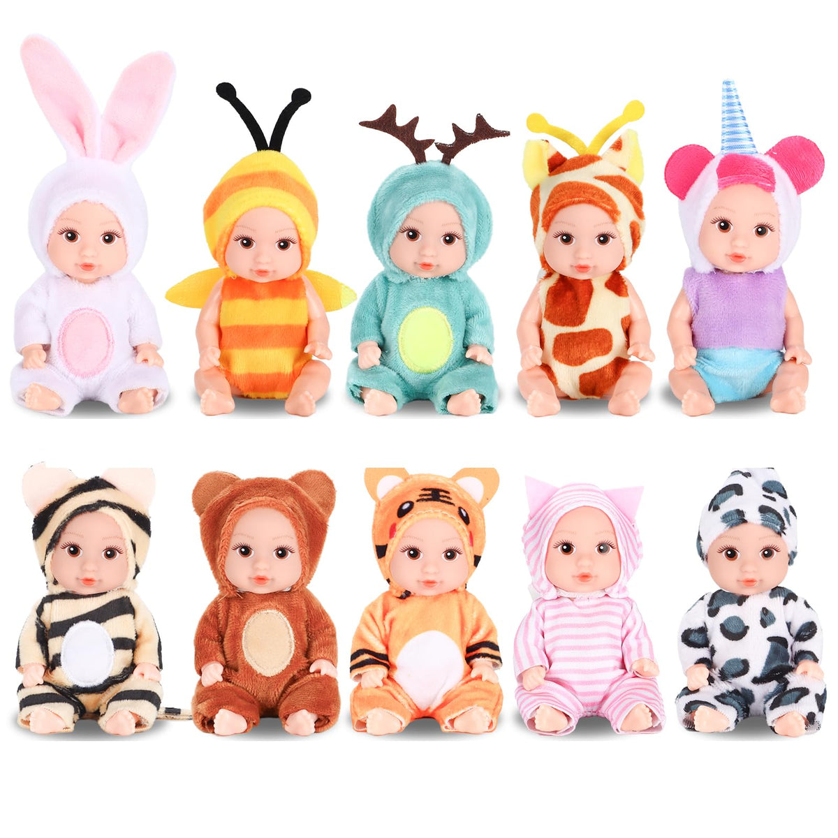 Vueos mini doll in bee outfit inspires imaginative play and fine motor practice