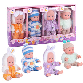 Vueos 7-inch mini dolls with open eyes for imaginative play