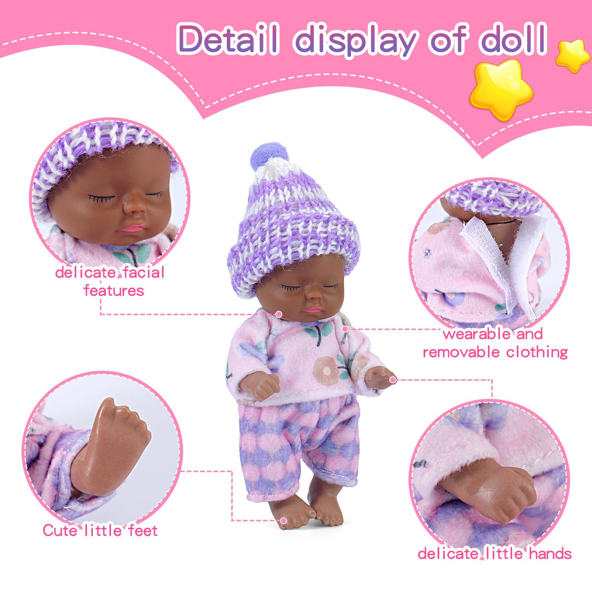 Vueos mini dolls with movable joints for realistic posing practice