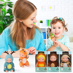 Vueos mini reborn doll brown bear outfit adds warmth and friendly scenes