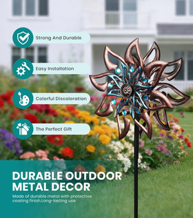 Easy assembly with a stable stake for secure garden installation.