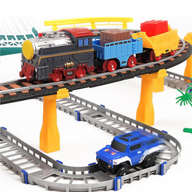 Vunrahsg 103-piece train set offers versatile tracks for creative adventures