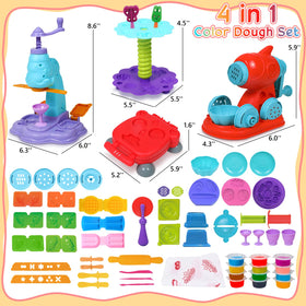 Vunrahsg dough set with molds and kitchen tools supports creative shaping and play
