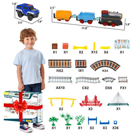 Vunrahsg includes bridge, road signs, and more for extended play sets