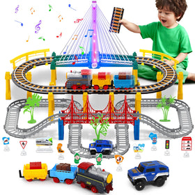 Vunrahsg electric train set with bridge lights boosts imaginative play and storytelling